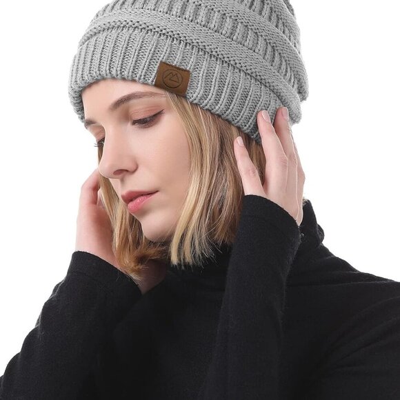Winter Hats for Women 4 Pack Beanie Caps Knit Slouchy Warm Cozy Gift - Picture 5 of 7